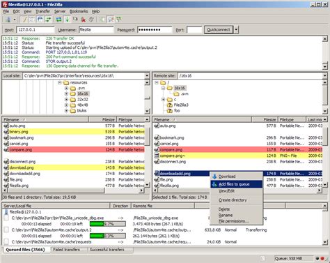 FileZilla .